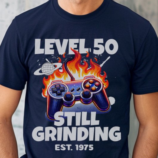 50e verjaardag Moderne Game Controller Verjaardag T-shirt