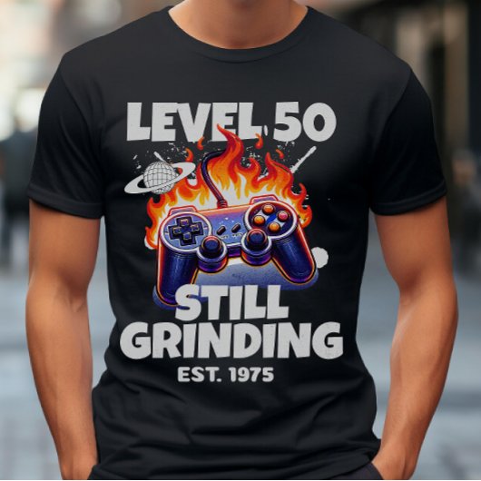 50e verjaardag Moderne Game Controller Verjaardag T-shirt