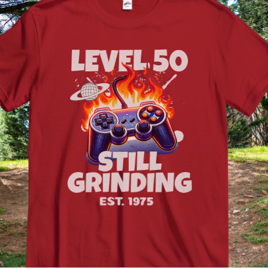 50e verjaardag Moderne Game Controller Verjaardag T-shirt