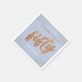 50e verjaardag Moderne Gold & Blue | 50 Servet (Hoek)