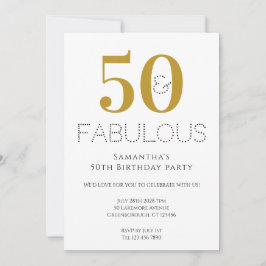50e verjaardag Moderne Gouden Partij Kaart
