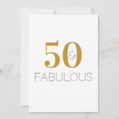 50e verjaardag Moderne Gouden Partij Kaart (Achterkant)