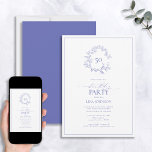 50e verjaardag moderne maagdenpalm bladkam kaart<br><div class="desc">Welkom bij uw halve eeuw verjaardagsfeest! Maar maak je geen zorgen, het is nog geen tijd om te vertragen. Stuur deze elegante 50ste verjaardag Moderne Periwinkle Leafy Crest Uitnodigingen en laat iedereen weten dat je klaar bent om in stijl te feesten. Deze uitnodigingen zijn voorzien van een met de hand...</div>