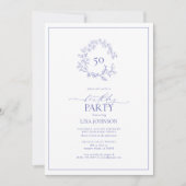 50e verjaardag moderne maagdenpalm bladkam kaart (Voorkant)