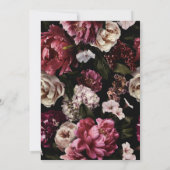 50e verjaardag Moderne Moody Bourgondië Blush Bloe Kaart (Achterkant)