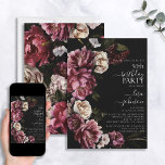 50e verjaardag Moderne Moody Bourgondië Blush Bloe Kaart<br><div class="desc">Trakteer je geliefde op een dag die ze nooit zullen vergeten met deze prachtige 50ste verjaardag Modern Bourgondië Blush Script Floral Invitation! Perfect voor het toevoegen van een vleugje moderne elegantie aan het grote evenement, deze uitnodiging bevat foto's van echte bloemen in een prachtig bordeaux blos thema, waardoor u en...</div>