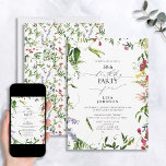 50e Verjaardag Moderne Zomer Wildflower Waterverf Kaart<br><div class="desc">Vier een 50ste verjaardag in stijl met deze prachtige Modern Summer Wildflower Waterverf Invitation! Met een elegant lijst van delicate zomerwilde bloemen, het creëer is de perfecte omgeving om deze speciale gelegenheid te eren. Bovendien kunt u de uitnodiging aanpassen met persoonlijke gegevens die zijn geschreven in moderne handgeletterde kalligrafie. Als...</div>