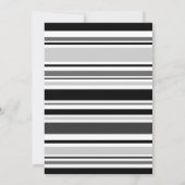 50e verjaardag Moderne zwarte grijze strepen Kaart (Achterkant)