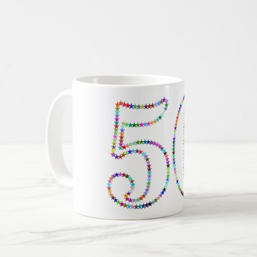 50e verjaardag mok (Voorkant links)