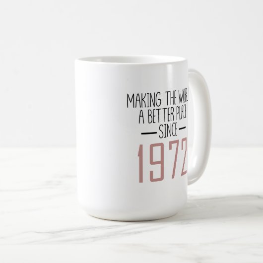 50e verjaardag Mok De wereld beter maken (Voorkant rechts)