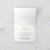 50e verjaardag Monogram Hearts Gold Hartelijk dank Bedankkaart (Binnen)