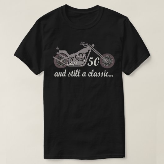 50e Verjaardag Motorfiets 50 Jaar Oud  T-shirt (Design voorkant)