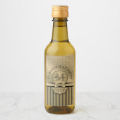 50e verjaardag Mousserende Wijn Goud Polka Dot Str Wijn Etiket (Voorkant)