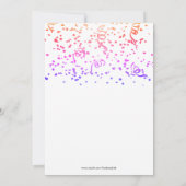 50e verjaardag Multimetallische gekleurde ballonne Kaart (Achterkant)