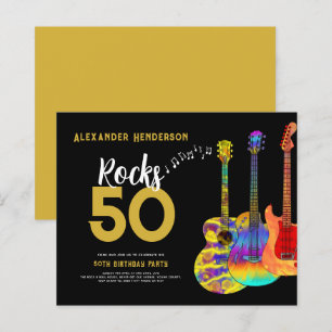 50e verjaardag Muziekgitaren Rocks 50