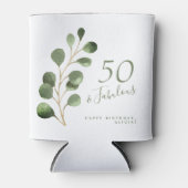 50e verjaardag naam gepersonaliseerde elegante blikjeskoeler (Voorkant)