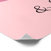 50e verjaardag naam roze vijftig en fantastische k poster (Hoek)