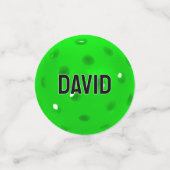50e verjaardag Neon groene Pickleball Confetti (Kleine voorkant)