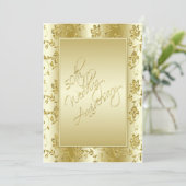 50e verjaardag NEP gouden glitters II uitnodiging (Staand voorkant)