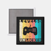 50e verjaardag Niveau 50 geopend Magneet (Voorkant / Achterkant)