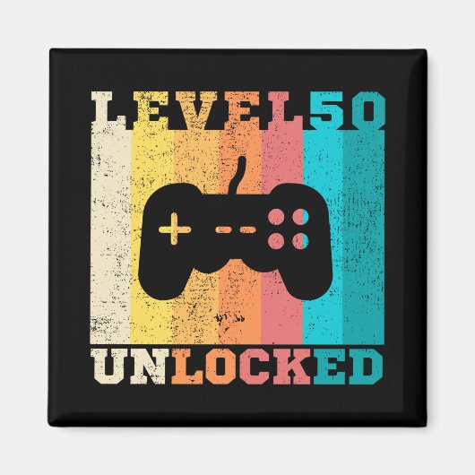 50e verjaardag Niveau 50 geopend Magneet (Voorkant)