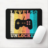 50e verjaardag Niveau 50 geopend Muismat (Met muis)