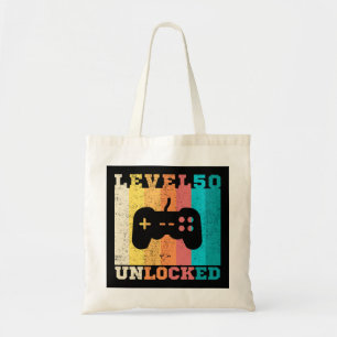 50e verjaardag Niveau 50 geopend Tote Bag