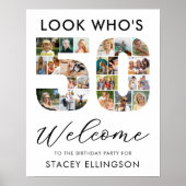 50e verjaardag nummer 50 23 foto's kijk wie 50 is poster (Voorkant)