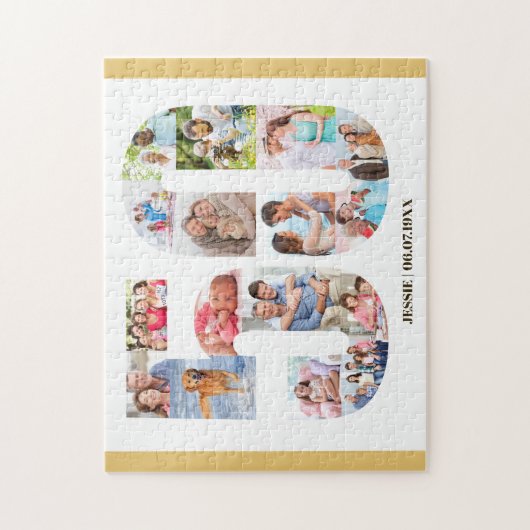 50e verjaardag nummer 50 Aangepaste foto-Collage Legpuzzel (Verticaal)