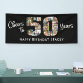 50e verjaardag nummer 50 foto collage juichen spandoek