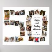 50e verjaardag Nummer 50 Fotocollage Poster (Voorkant)