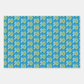 50e verjaardag nummers groen blauw inpakpapier vel (Voorkant 2)