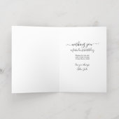 50e verjaardag of elke leeftijd 5 Foto Blue en Gol Folie Wenskaart (Binnenlaag)