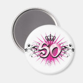 50e verjaardag of verjaardag magneet (Voorkant / Achterkant)