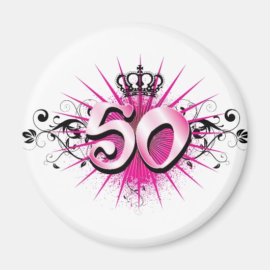 50e verjaardag of verjaardag magneet (Voorkant)