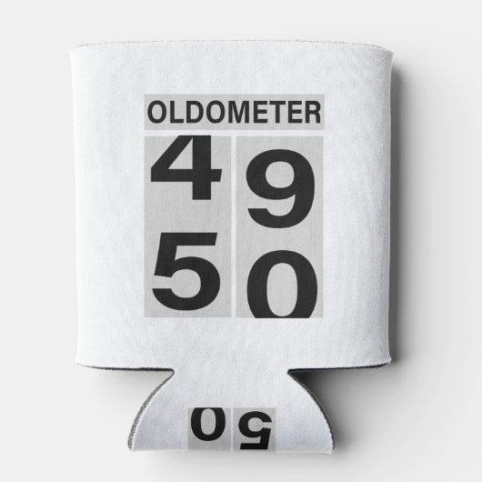 50e verjaardag Oldometer Blikjeskoeler (Achterkant)