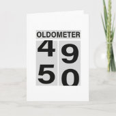 50e verjaardag Oldometer Feestdagen Kaart (Voorkant)