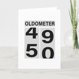 50e verjaardag Oldometer Feestdagen Kaart