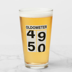 50e verjaardag Oldometer Glass Glas
