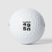 50e verjaardag Oldometer Golfballen (Voorkant)