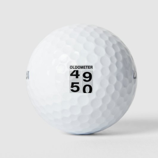 50e verjaardag Oldometer Golfballen (Voorkant)