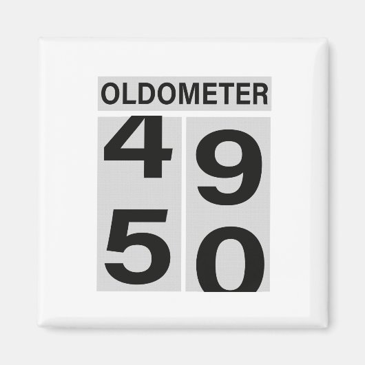 50e verjaardag Oldometer Magneet (Voorkant)