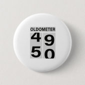 50e verjaardag Oldometer Ronde Button 5,7 Cm (Voorkant)