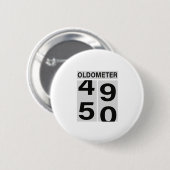 50e verjaardag Oldometer Ronde Button 5,7 Cm (Voorkant /achterkant)