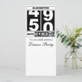 50e verjaardag Oldometer uitnodiging (Staand voorkant)