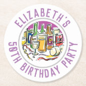 50e verjaardag - Onderzetter rondedocument (Voorkant)