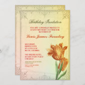 50e verjaardag  ontwerp verjaardagsuitnodigingen kaart (Voorkant / Achterkant)