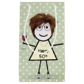 50e verjaardag op pooldots klein cadeauzakje (Voorkant)