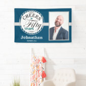 50e verjaardag op vijftig jaar banner (Insitu)