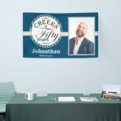 50e verjaardag op vijftig jaar banner (Beurs)